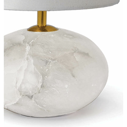 Alabaster Mini Orb Lamp by Regina Andrew in white, natural. Made from alabaster in a modern style.