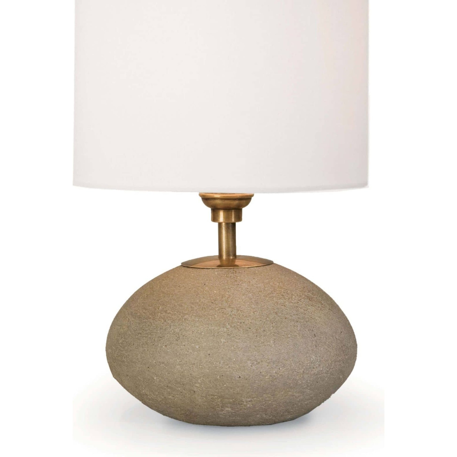 Concrete Mini Orb Lamp by Regina Andrew in gray. Made from concrete in a modern style.