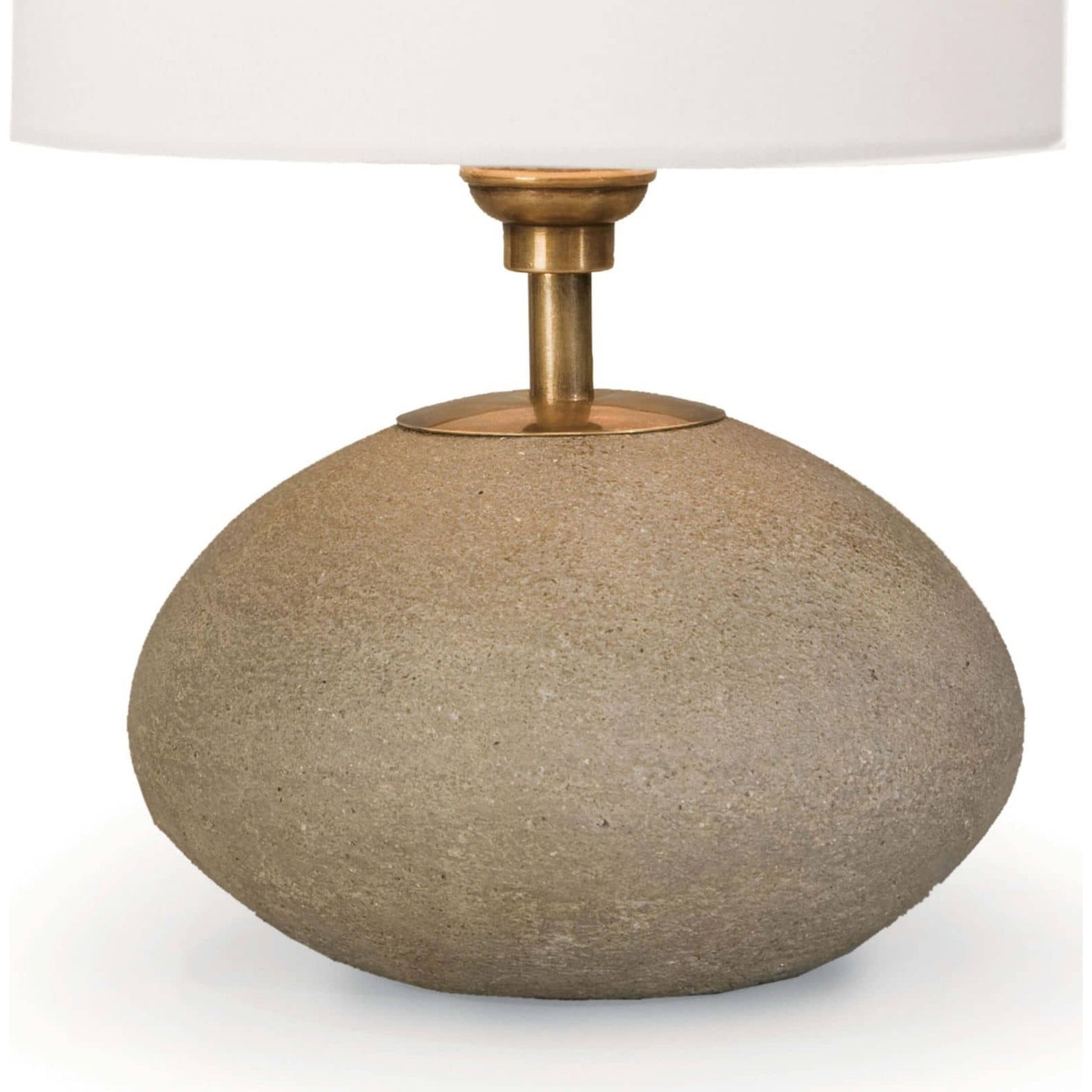 Concrete Mini Orb Lamp by Regina Andrew in gray. Made from concrete in a modern style.