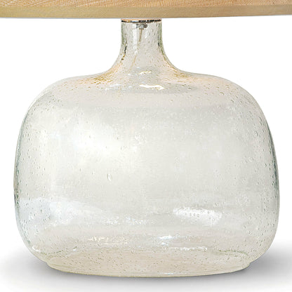 Seeded Oval Glass Table Lamp by Regina Andrew in clear and clear. Made from glass in a coastal style.