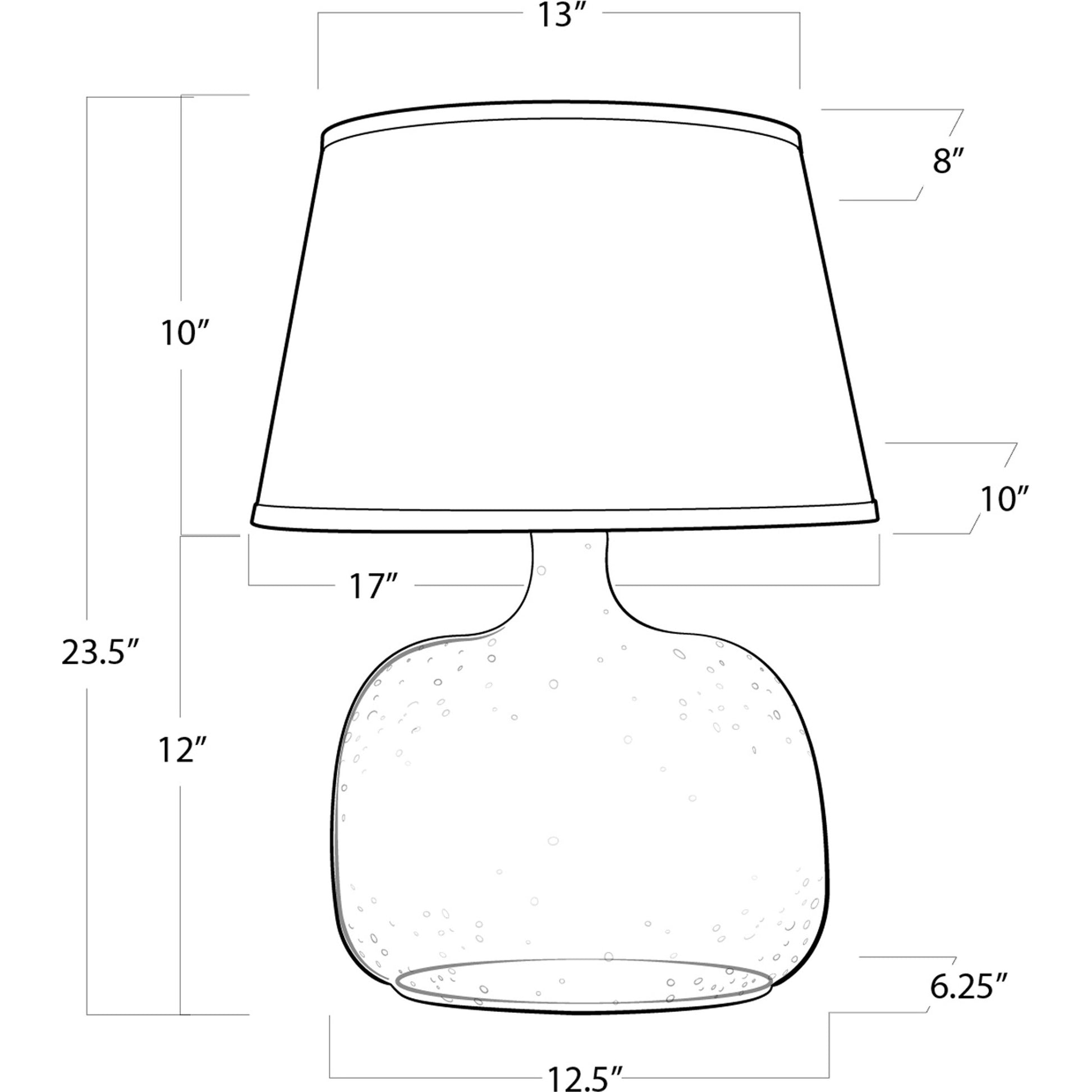 Seeded Oval Glass Table Lamp by Regina Andrew in clear and clear. Made from glass in a coastal style.