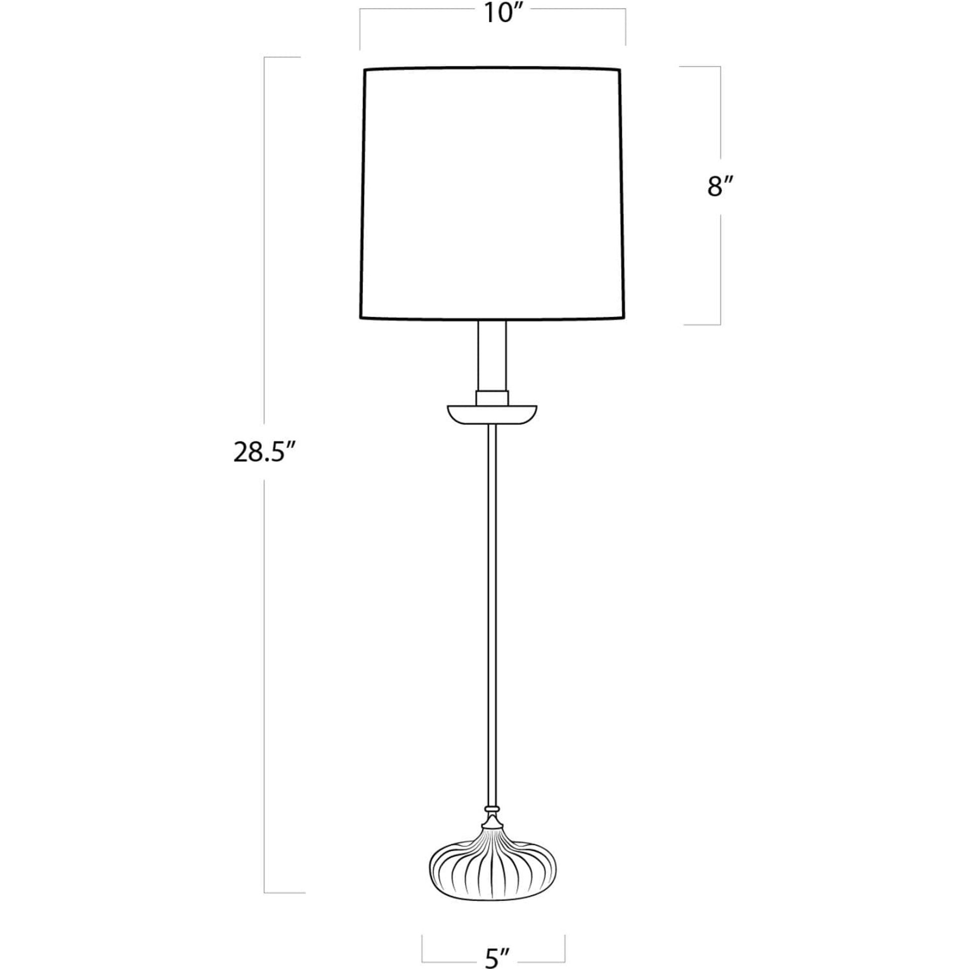 Clove Stem Buffet Table Lamp by Regina Andrew in gold and antique gold leaf. Made from cast iron in a traditional style.