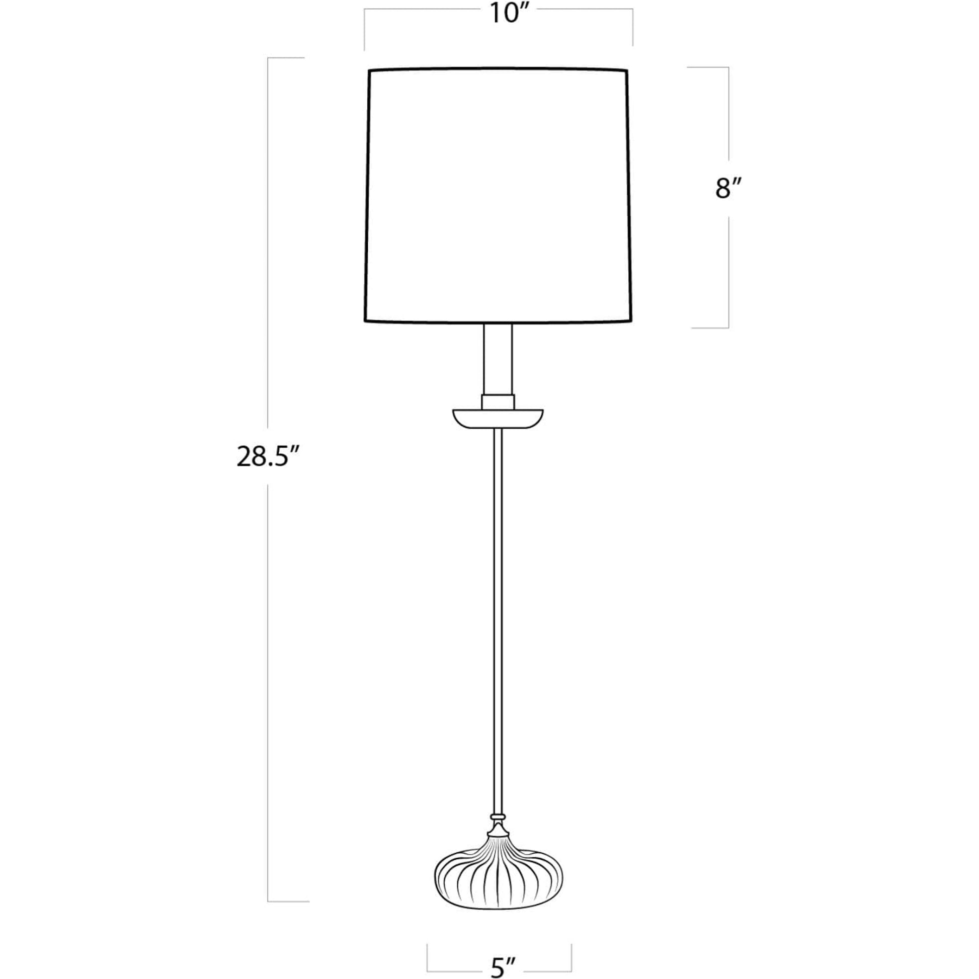 Clove Stem Buffet Table Lamp by Regina Andrew in gold and antique gold leaf. Made from cast iron in a traditional style.