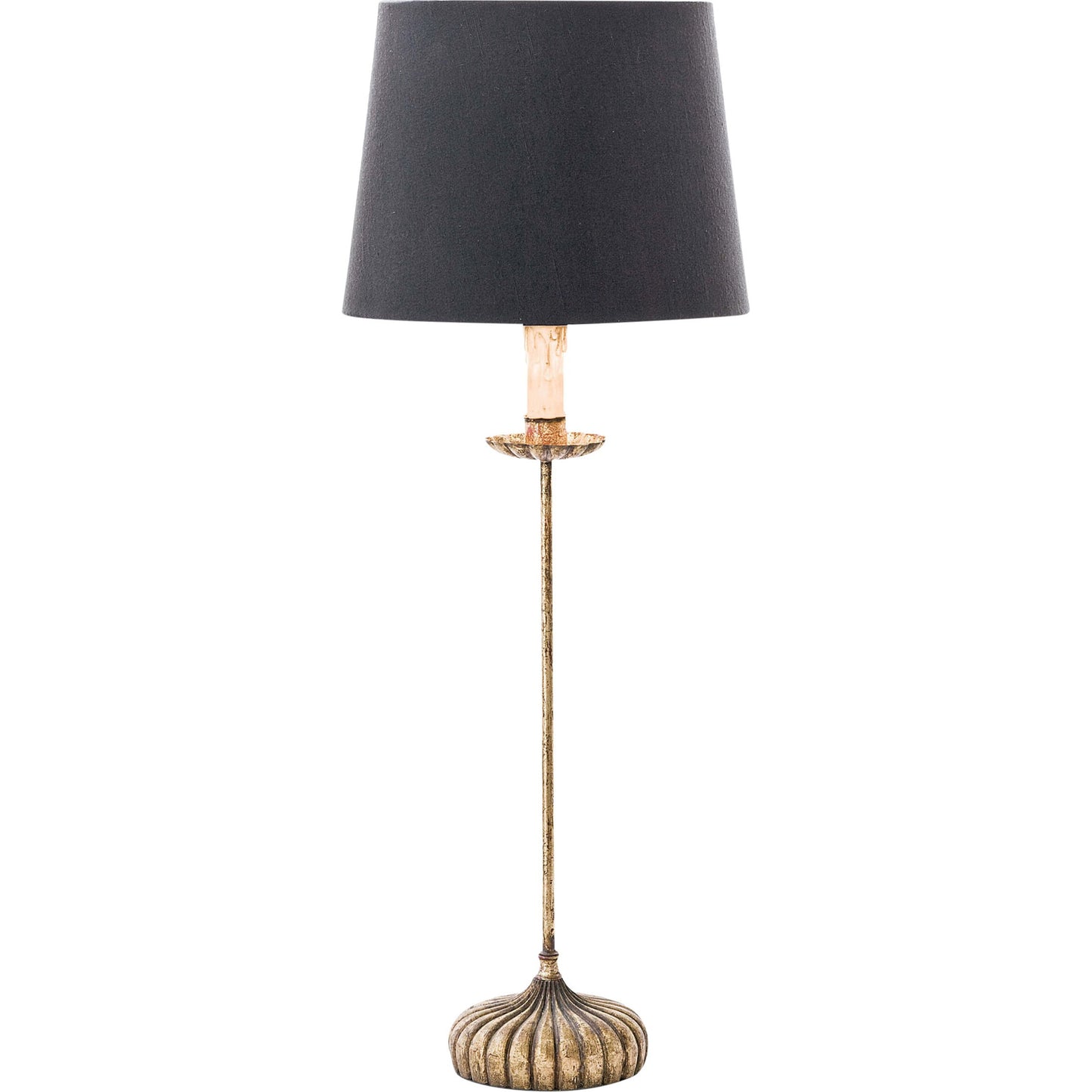 001 S-286809 | Primary Silo | Clove Stem Buffet Table Lamp by Regina Andrew in gold and antique gold leaf. Made from cast iron in a traditional style.