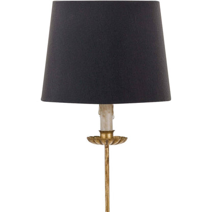 Clove Stem Buffet Table Lamp by Regina Andrew in gold and antique gold leaf. Made from cast iron in a traditional style.