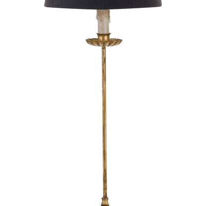 Clove Stem Buffet Table Lamp by Regina Andrew in gold and antique gold leaf. Made from cast iron in a traditional style.