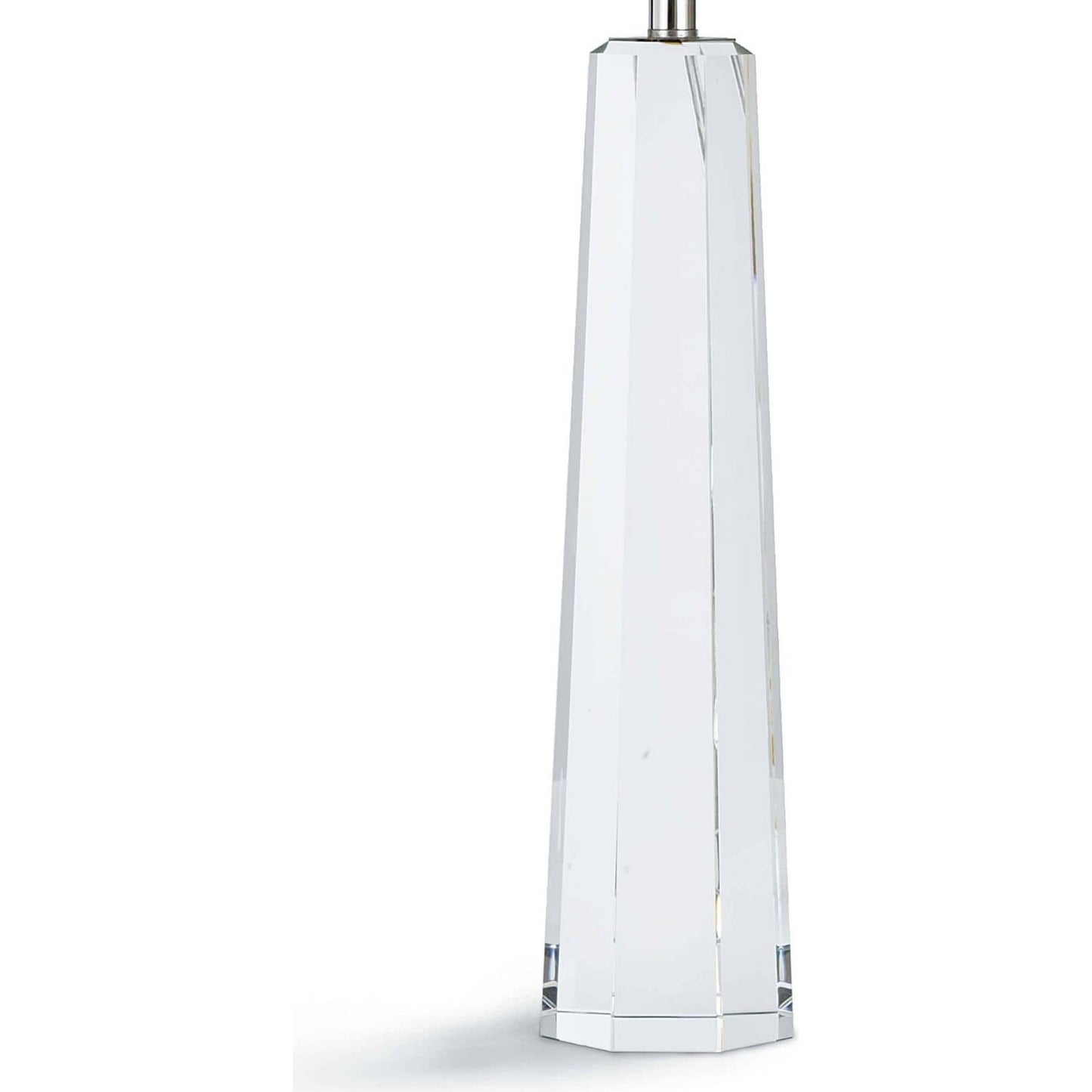 004 S-287301 | Additional Silo | Tapered Hex Crystal Table Lamp by Regina Andrew in nickel and polished nickel. Made from crystal in a modern style.