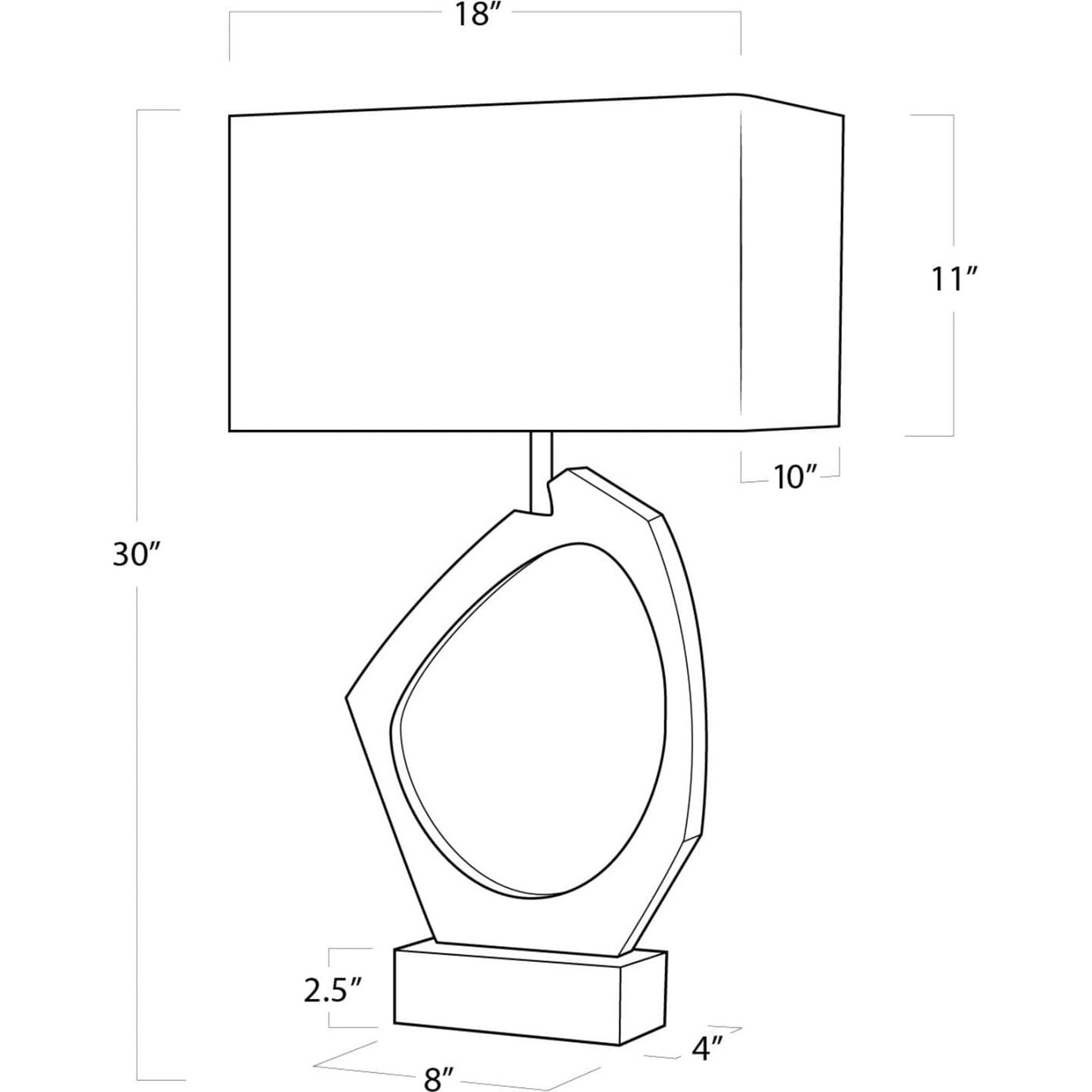 002 S-287050 | Additional Silo | Manhattan Table Lamp by Regina Andrew in gold and gold leaf. Made from resin in a modern style.