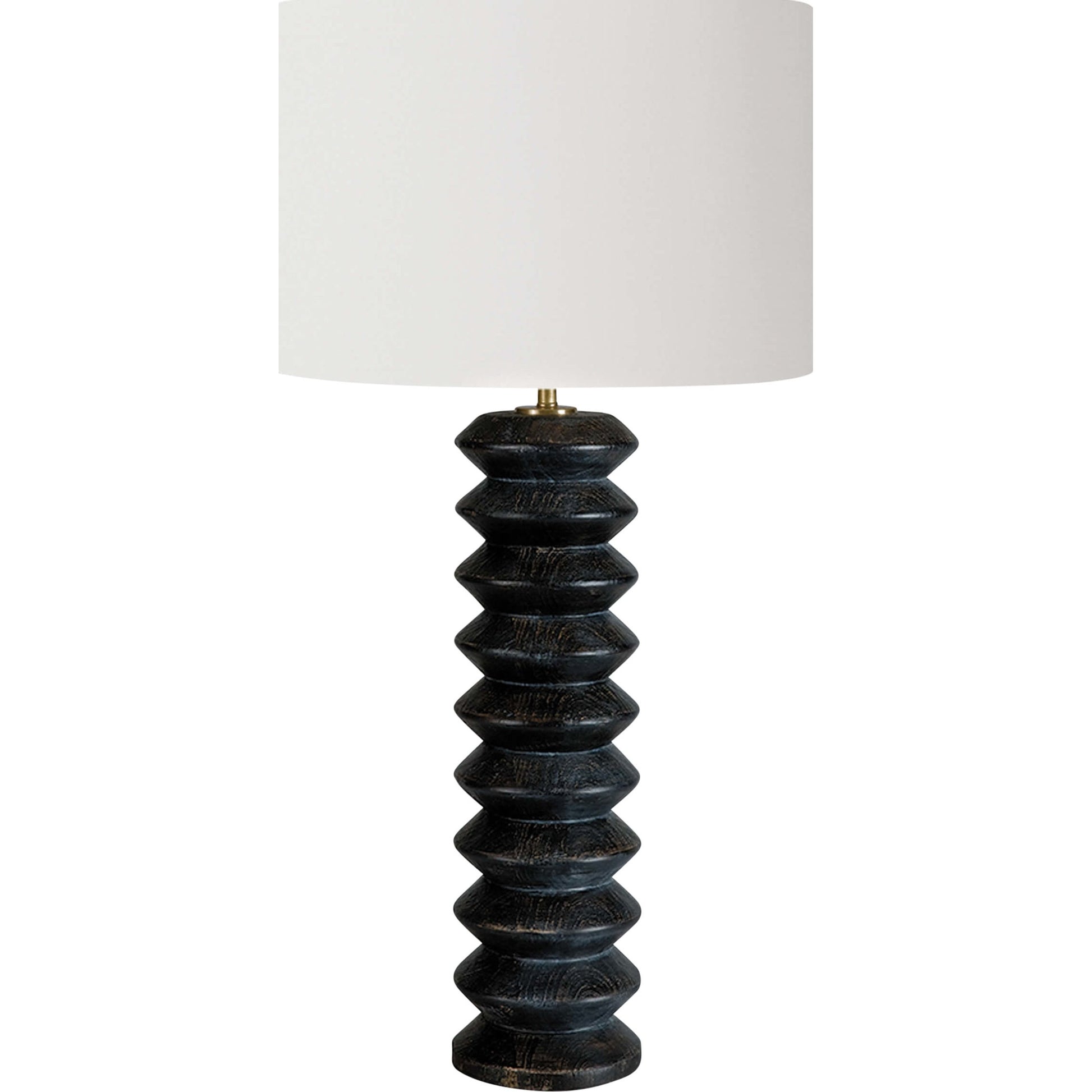 Accordion Table Lamp by Regina Andrew in ebony and ebony. Made from wood in a modern style.