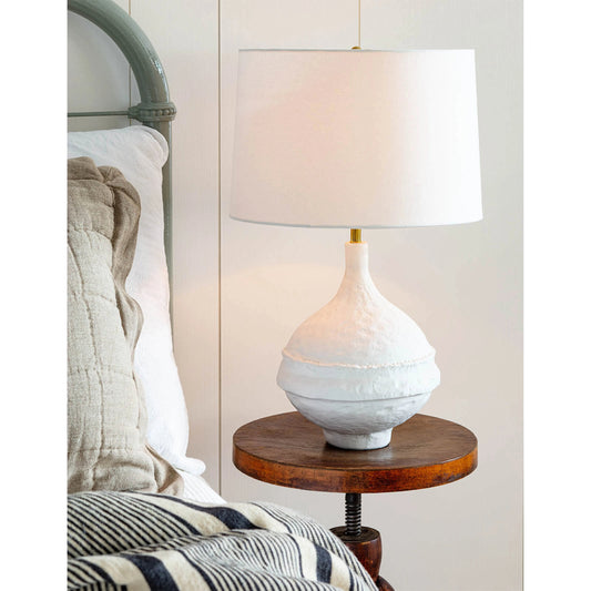 Riviera Table Lamp by Regina Andrew in white, natural and white. Made from aluminum in a modern style.