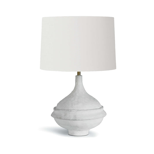 Riviera Table Lamp by Regina Andrew in white, natural and white. Made from aluminum in a modern style.