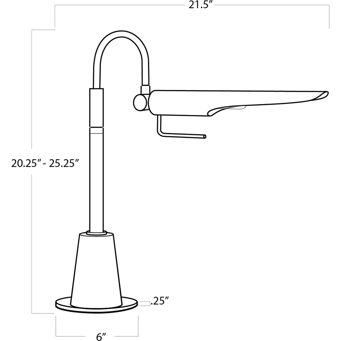 005 S-287192 | Additional Silo | Raven Task Lamp by Regina Andrew. Made from steel in a modern style.