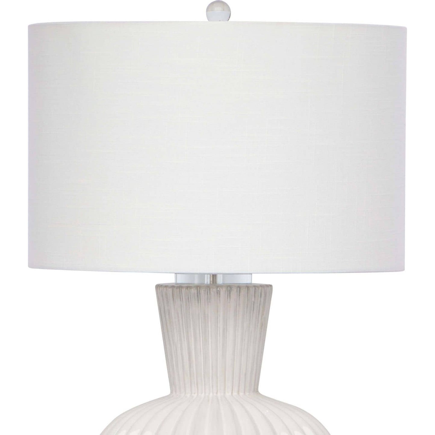 003 S-287031 | Closeup | Madrid Ceramic Table Lamp by Regina Andrew in white, natural and white. Made from ceramic in a coastal style.