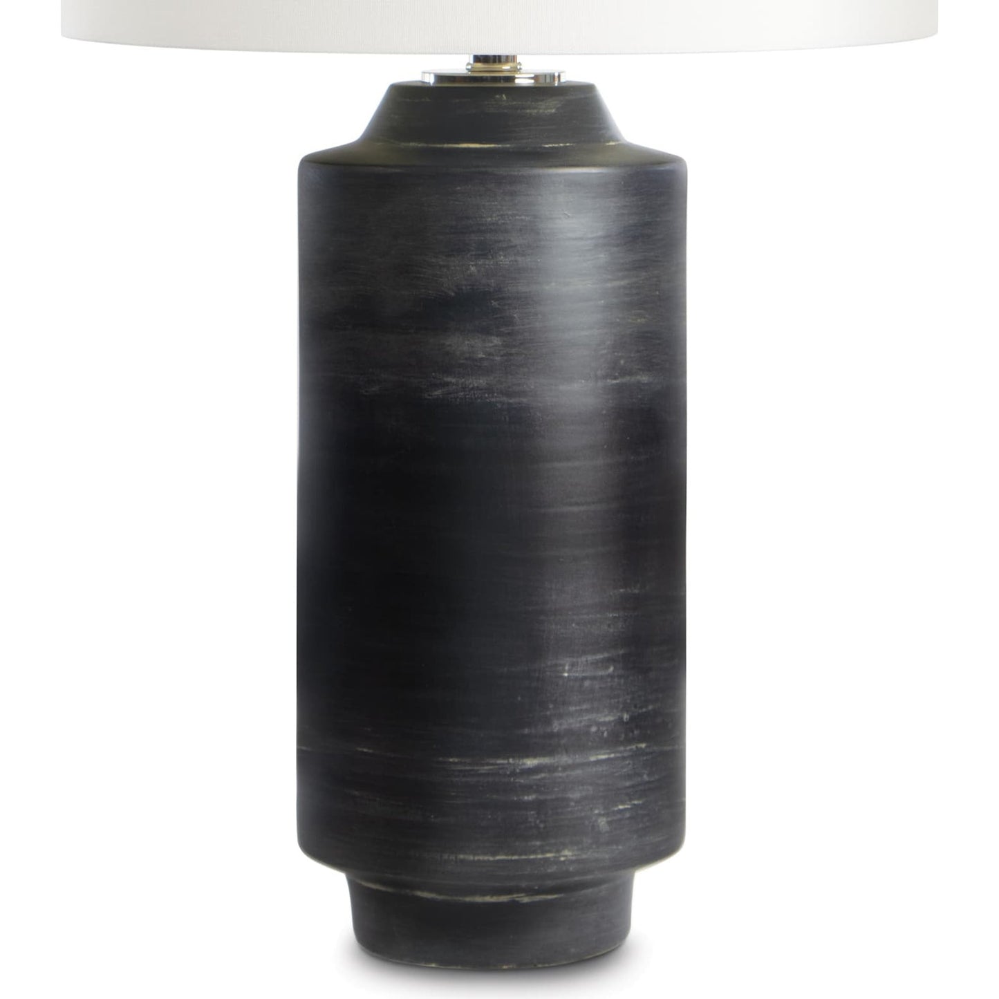 004 S-286849 | Closeup | Dayton Ceramic Table Lamp by Regina Andrew in ebony and ebony. Made from ceramic in a eclectic & global style.