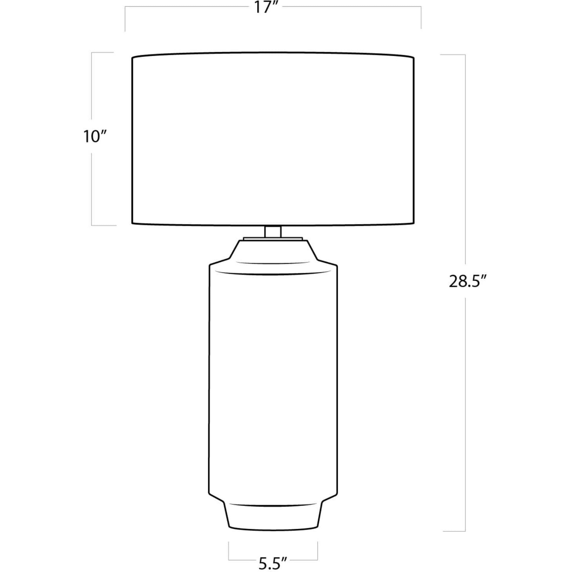 Dayton Ceramic Table Lamp by Regina Andrew in ebony and ebony. Made from ceramic in a eclectic & global style.