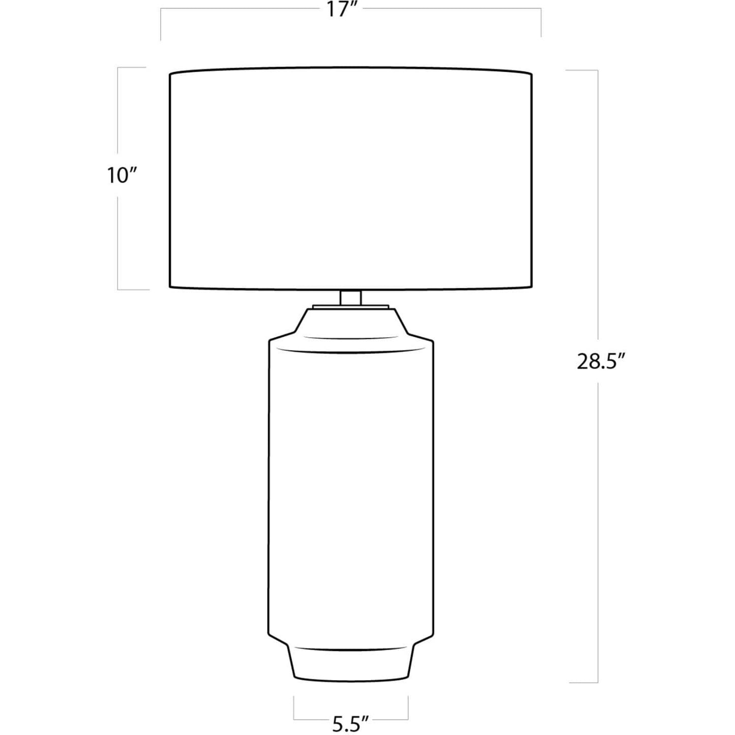 002 S-286849 | Additional Silo | Dayton Ceramic Table Lamp by Regina Andrew in ebony and ebony. Made from ceramic in a eclectic & global style.