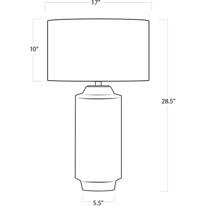 Dayton Ceramic Table Lamp by Regina Andrew in ebony and ebony. Made from ceramic in a eclectic & global style.