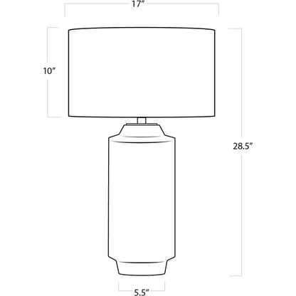 Dayton Ceramic Table Lamp by Regina Andrew in ebony and ebony. Made from ceramic in a eclectic & global style.