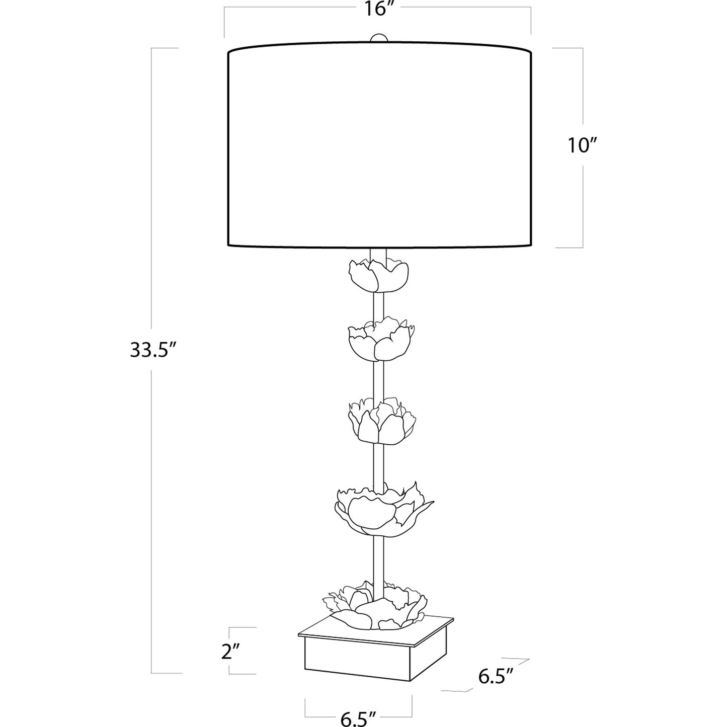 002 S-341453 | Additional Silo | Adeline Table Lamp by Regina Andrew in gold and gold. Made from steel in a modern style.