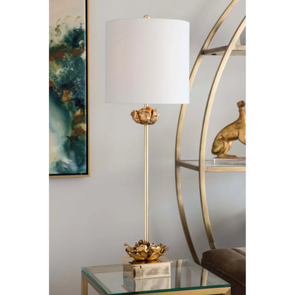 Adeline Buffet Table Lamp by Regina Andrew in gold and gold. Made from steel in a modern style.