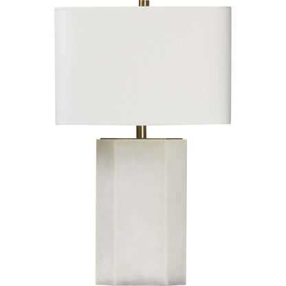 Grace Alabaster Table Lamp by Regina Andrew in white, natural. Made from alabaster in a modern style.