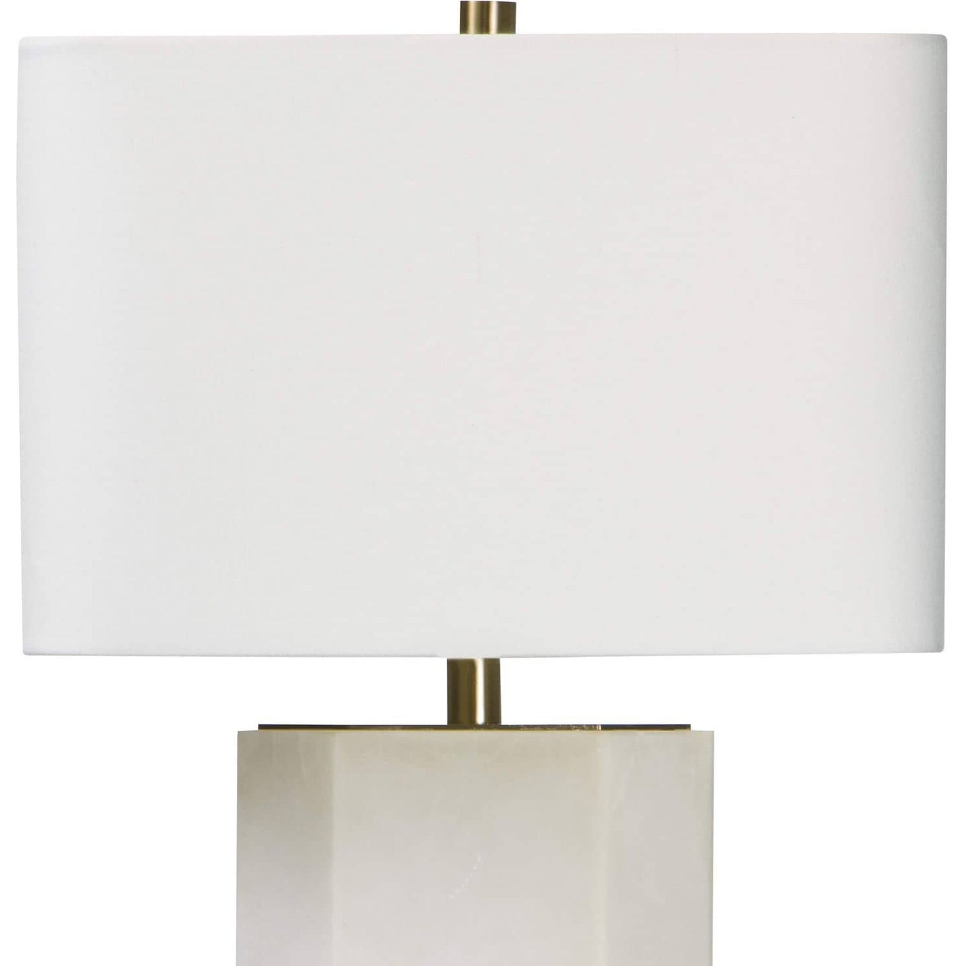 Grace Alabaster Table Lamp by Regina Andrew in white, natural. Made from alabaster in a modern style.