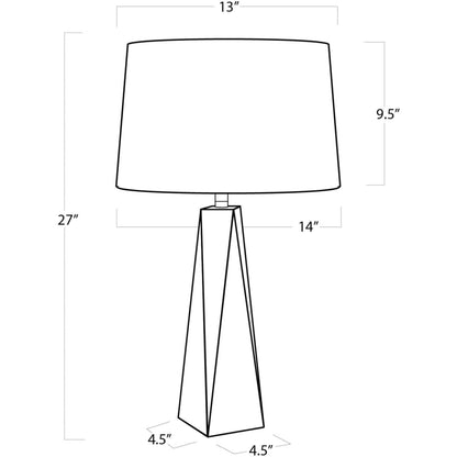 Angelica Crystal Table Lamp by Regina Andrew in clear and clear. Made from crystal in a modern style.