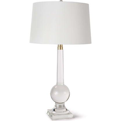 Stowe Crystal Table Lamp by Regina Andrew in clear and clear. Made from crystal in a transitional style.