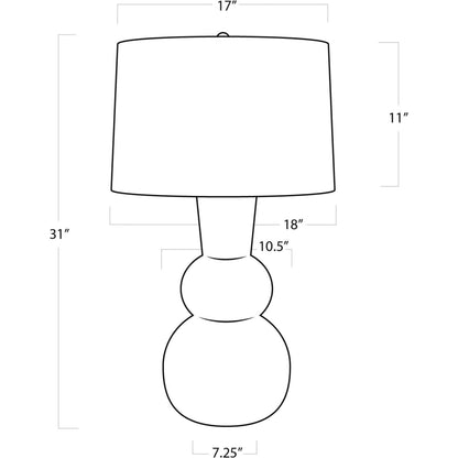 Hugo Ceramic Table Lamp by Regina Andrew. Made from ceramic in a modern style.