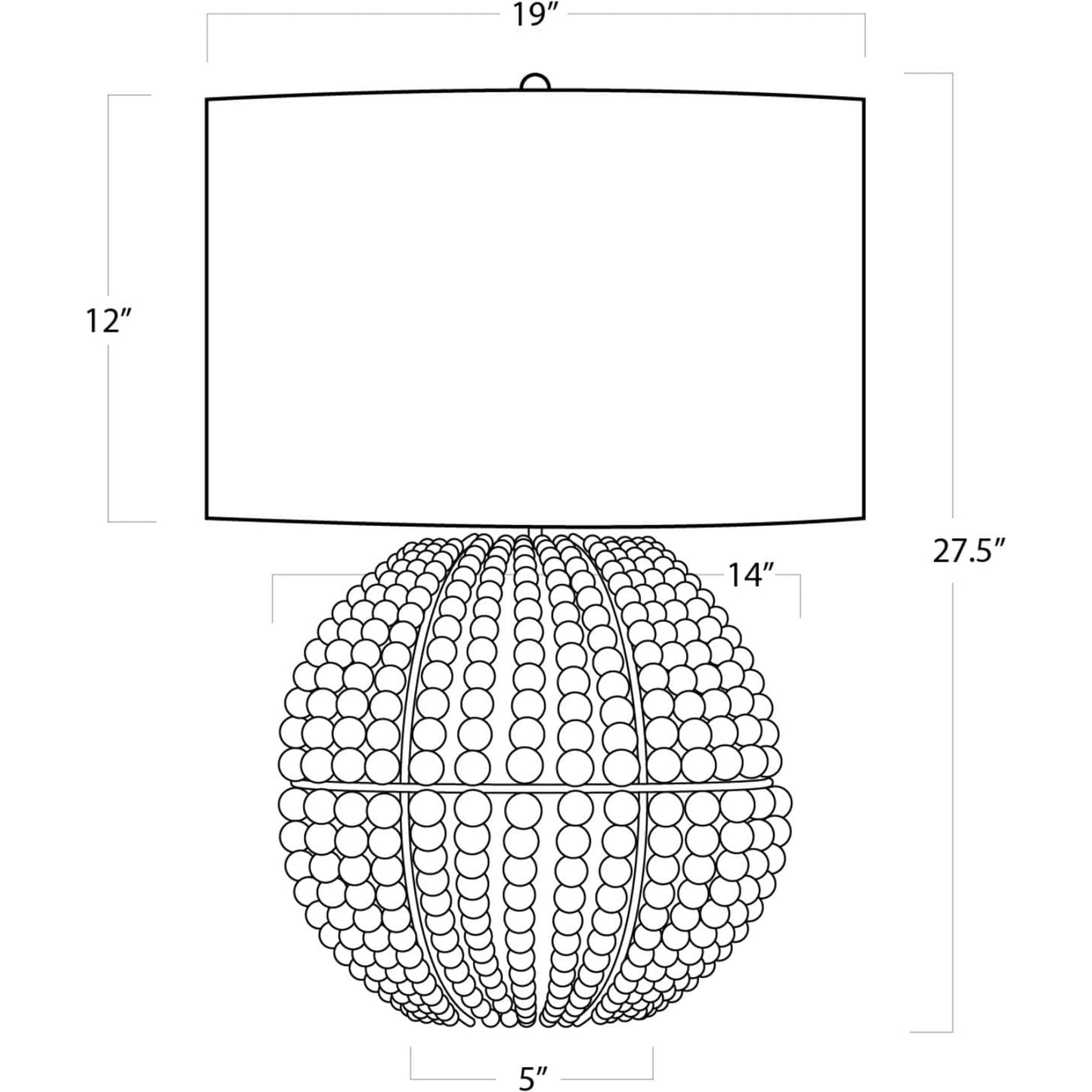 002 S-341729 | Additional Silo | Tropez Table Lamp by Regina Andrew in gray and gray. Made from birch wood in a coastal style.