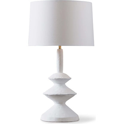 Hope Table Lamp by Regina Andrew in white, natural and white. Made from aluminum in a modern style.