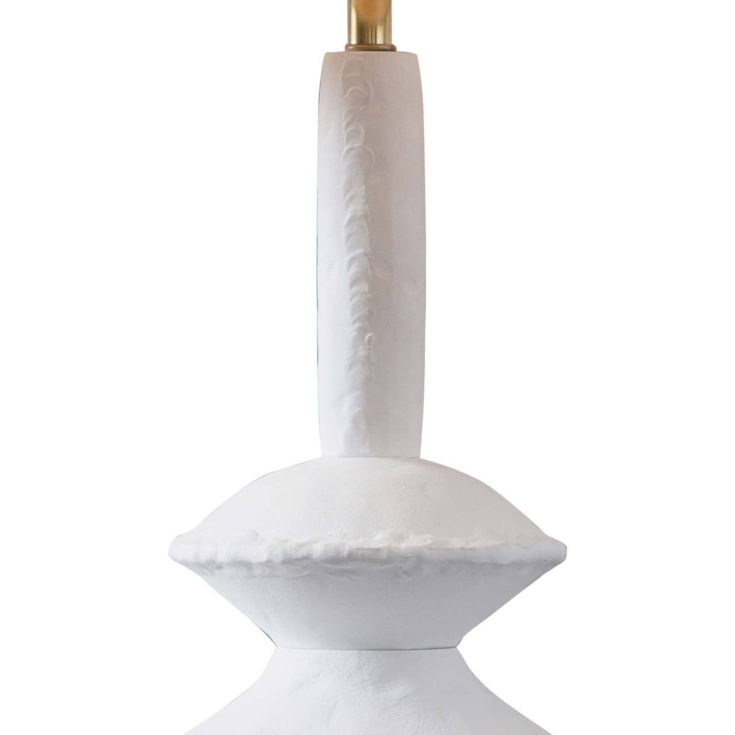006 S-341594 | Closeup | Hope Table Lamp by Regina Andrew in white, natural and white. Made from aluminum in a modern style.