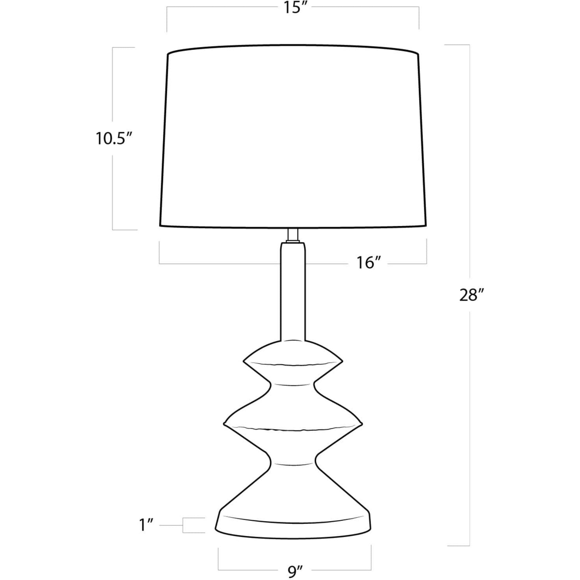 Hope Table Lamp by Regina Andrew in white, natural and white. Made from aluminum in a modern style.