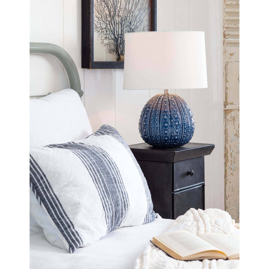 Sanibel Ceramic Table Lamp by Regina Andrew in blue. Made from ceramic in a coastal style.