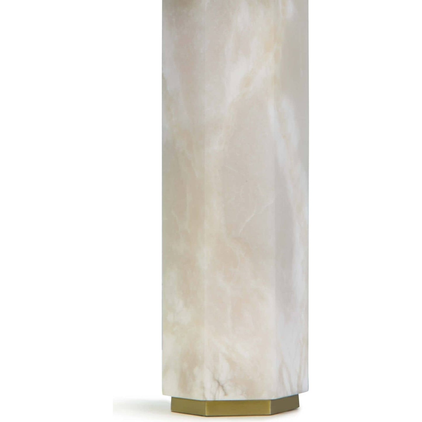 005 S-341577 | Closeup | Gear Alabaster Table Lamp by Regina Andrew in white, natural. Made from alabaster in a modern style.