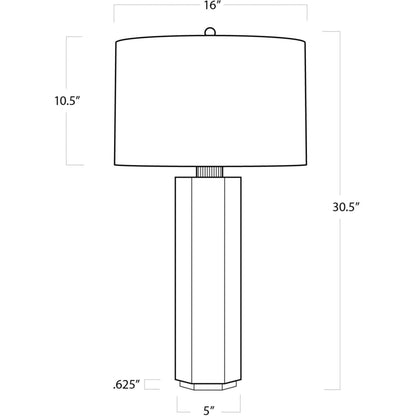 Gear Alabaster Table Lamp by Regina Andrew in white, natural. Made from alabaster in a modern style.