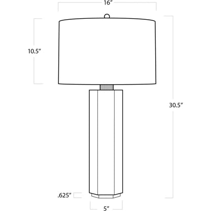 Gear Alabaster Table Lamp by Regina Andrew in white, natural. Made from alabaster in a modern style.
