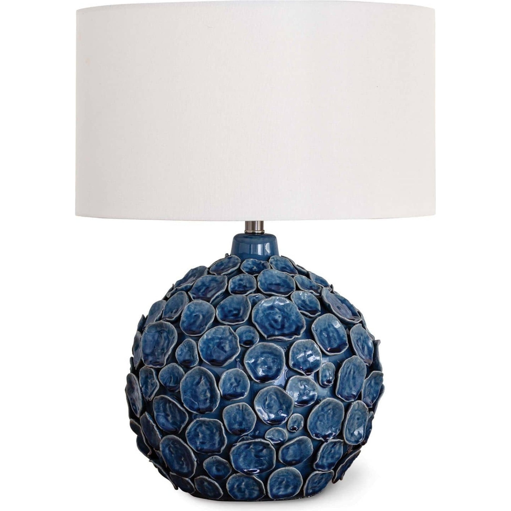 Lucia Blue Ceramic Table Lamp by Regina Andrew in blue. Made from ceramic in a coastal style.