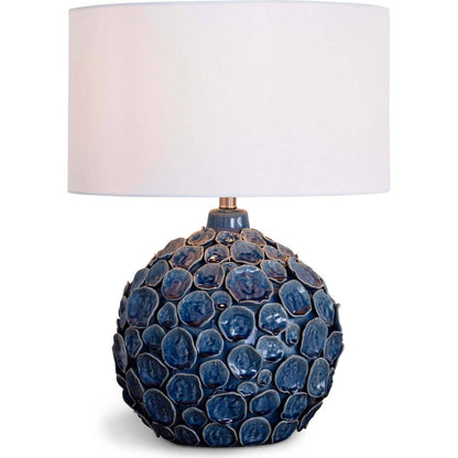 Lucia Blue Ceramic Table Lamp by Regina Andrew in blue. Made from ceramic in a coastal style.