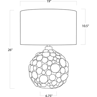 Lucia Blue Ceramic Table Lamp by Regina Andrew in blue. Made from ceramic in a coastal style.