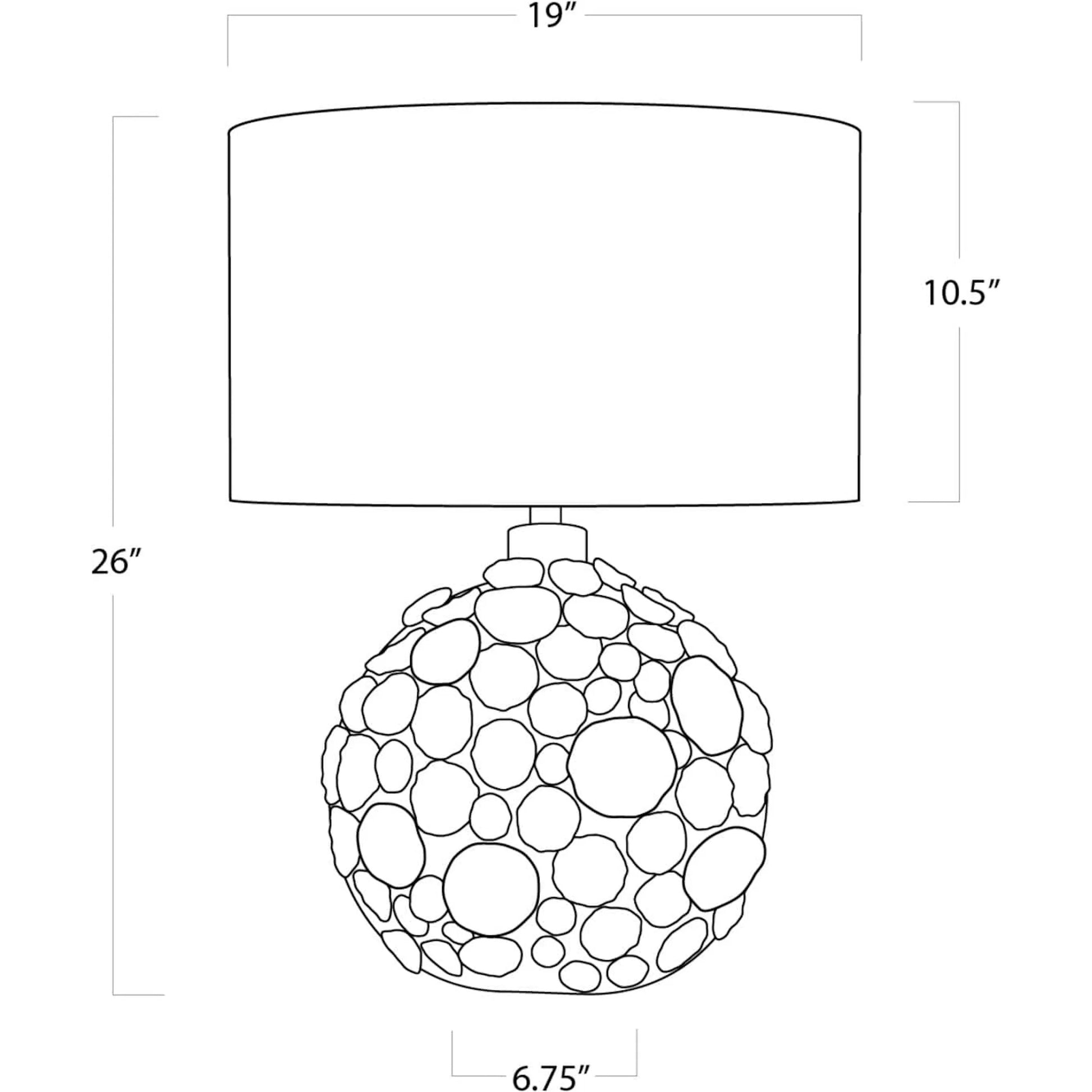 Lucia White Ceramic Table Lamp by Regina Andrew in white. Made from ceramic in a coastal style.