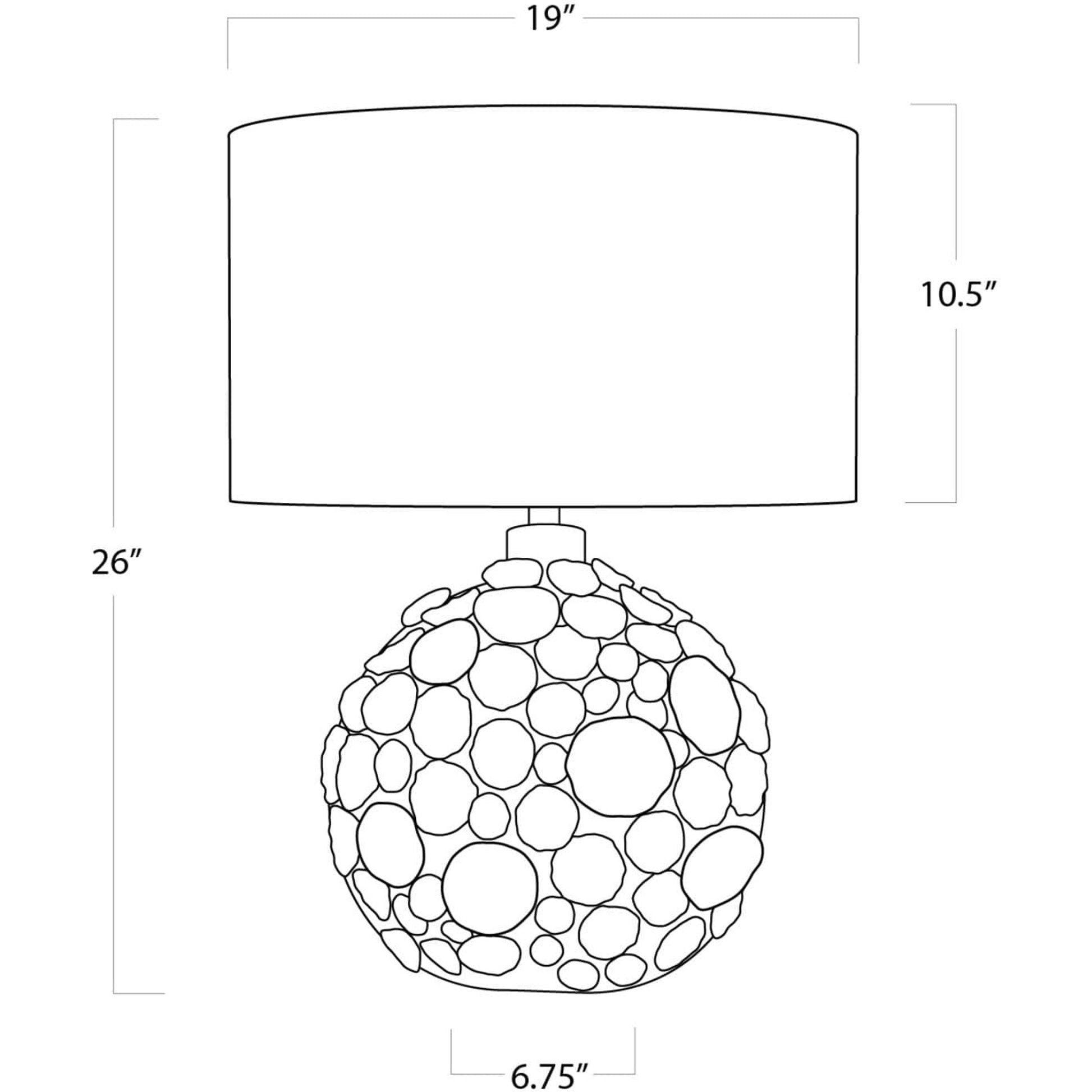 Lucia White Ceramic Table Lamp by Regina Andrew in white. Made from ceramic in a coastal style.