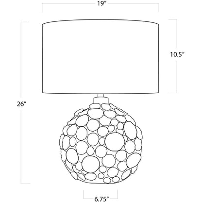 Lucia White Ceramic Table Lamp by Regina Andrew in white. Made from ceramic in a coastal style.