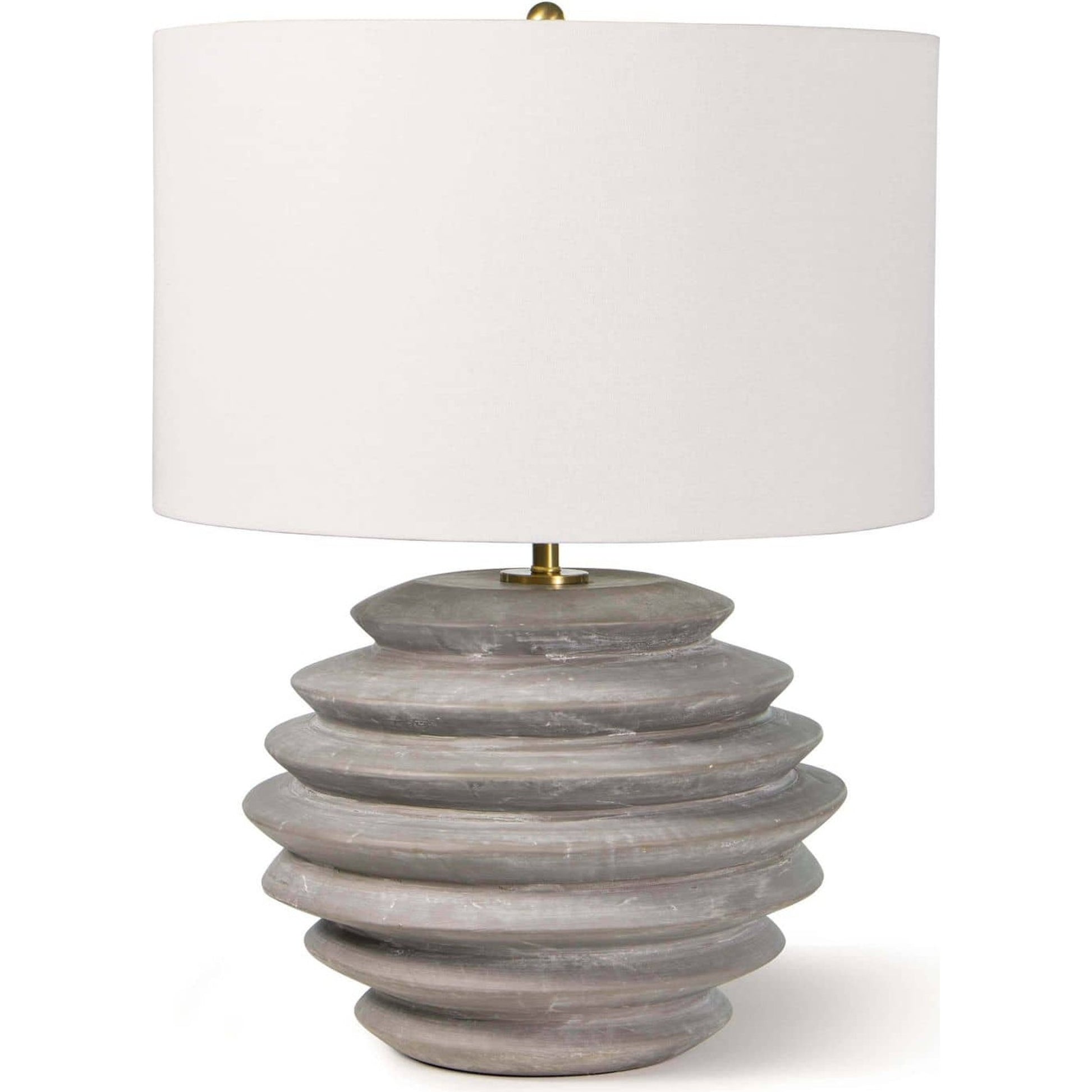 Canyon Ceramic Table Lamp by Regina Andrew in gray. Made from ceramic in a modern style.