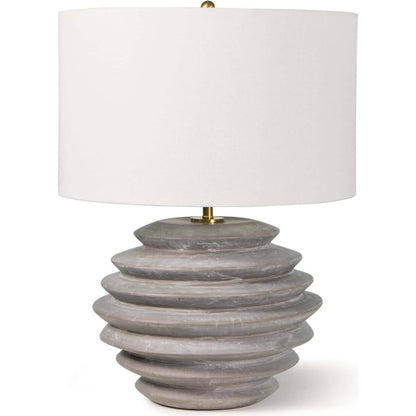 Canyon Ceramic Table Lamp by Regina Andrew in gray. Made from ceramic in a modern style.