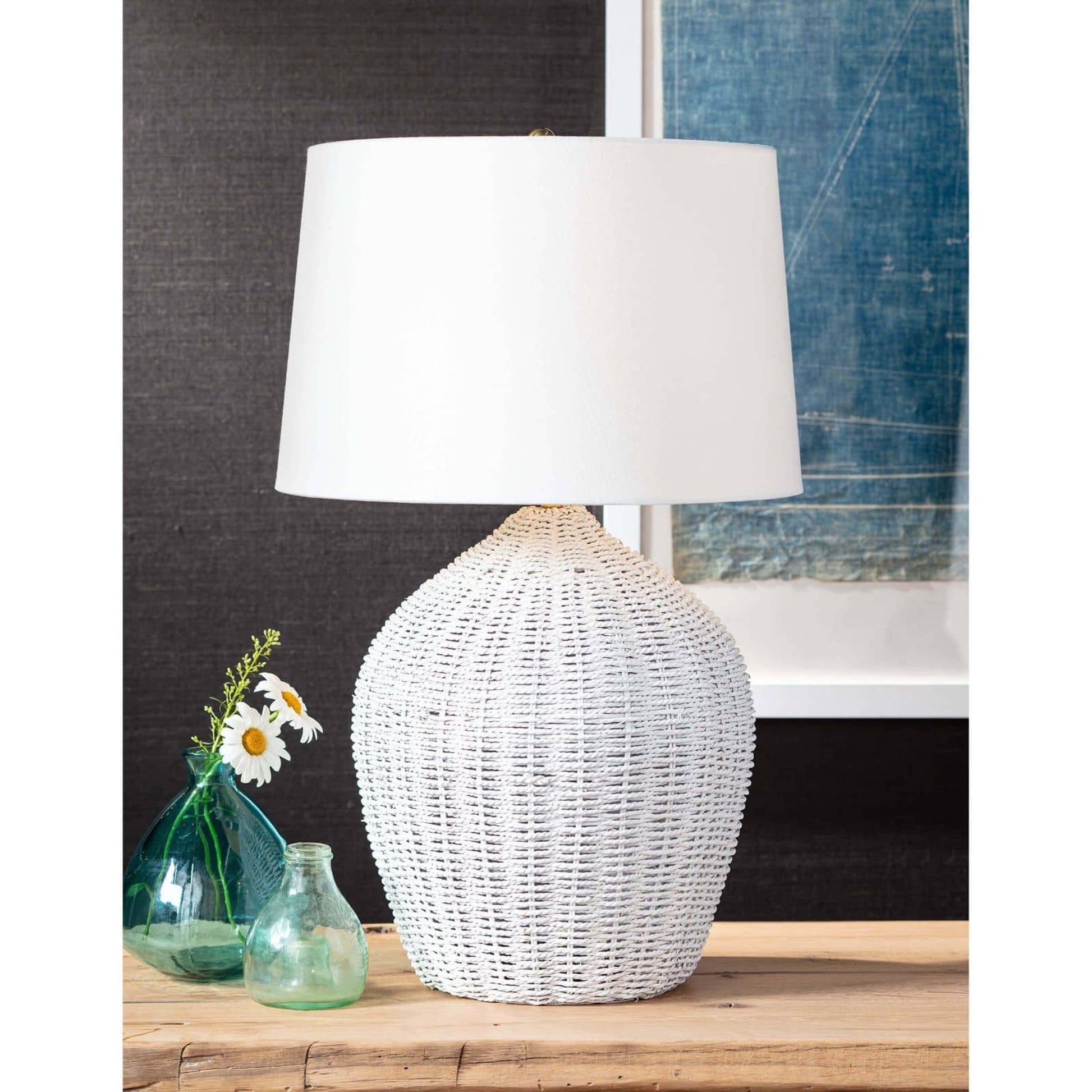 Georgian Table Lamp by Regina Andrew. Made from rattan in a modern style.