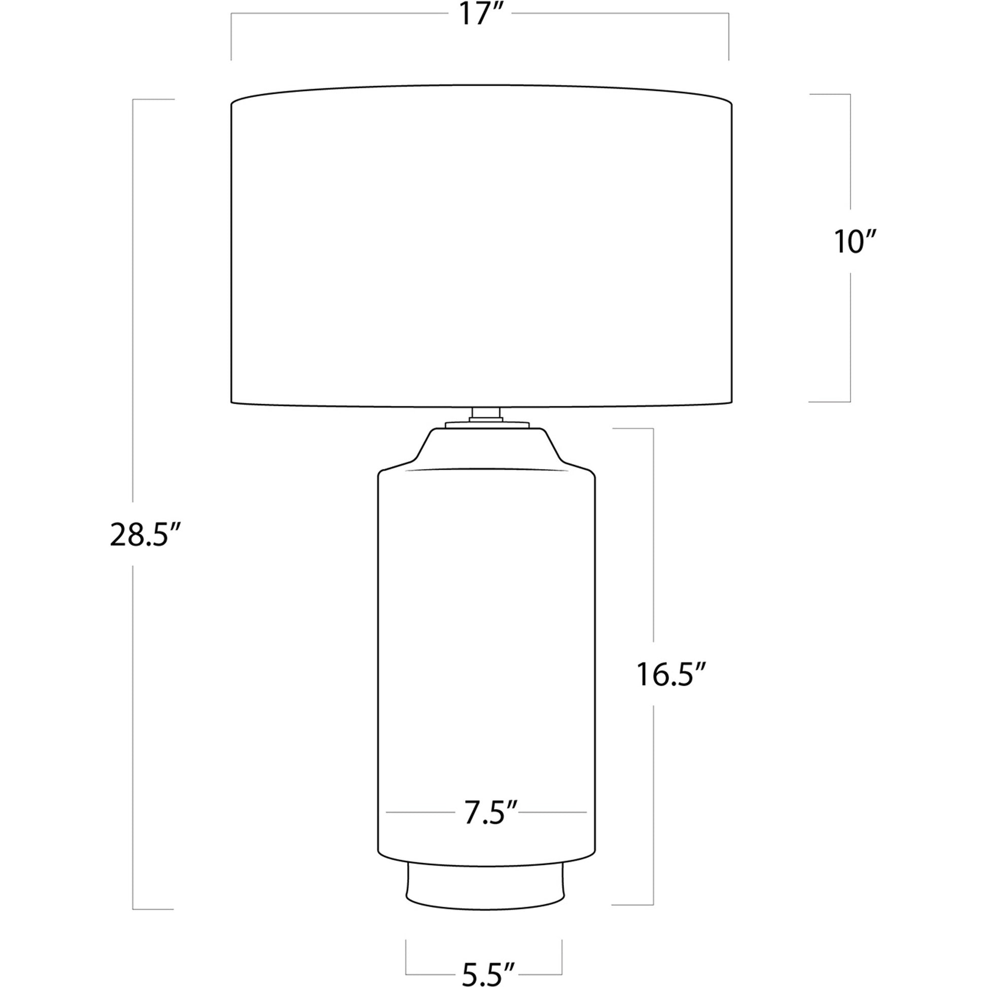 Markus Table Lamp by Regina Andrew in white. Made from ceramic in a cottage & farmhouse style.