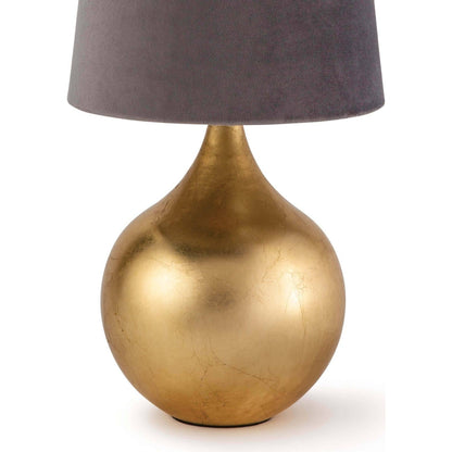 Airel Table Lamp by Regina Andrew in gold leaf. Made from steel in a modern style.