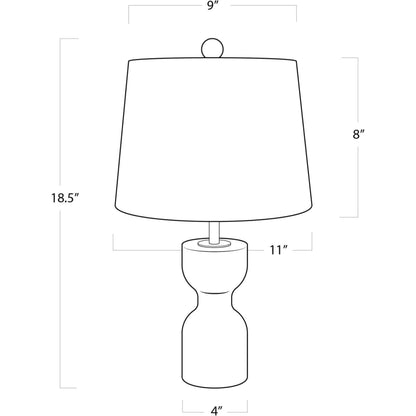 Joan Crystal Table Lamp by Regina Andrew in clear. Made from crystal in a transitional style.