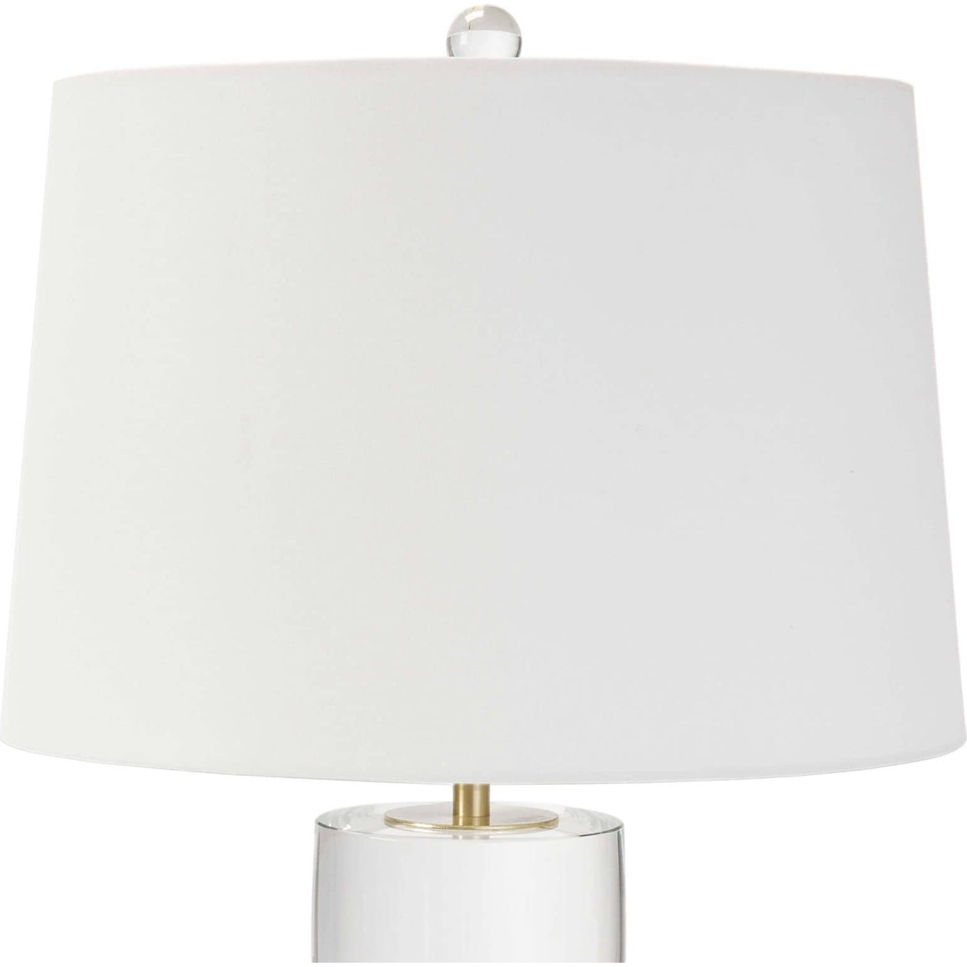 Joan Crystal Table Lamp by Regina Andrew in clear. Made from crystal in a transitional style.